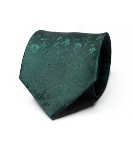 Dark green floral tie