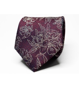 Men's red pattern suit tie
