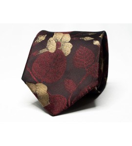 Gold flower suit tie