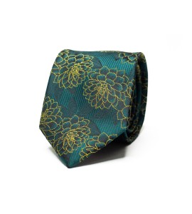 Forest Green Floral Tie
