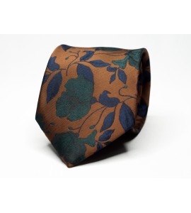 Burnt Orange Floral Tie