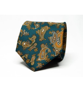 Men's stylish dark green tie