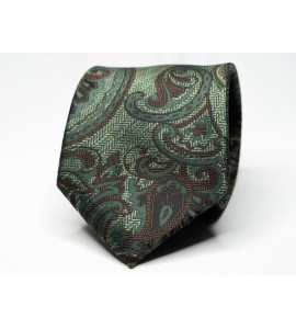 Men's grass green pattern tie